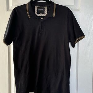 Denim & Flower Black Polo Shirt